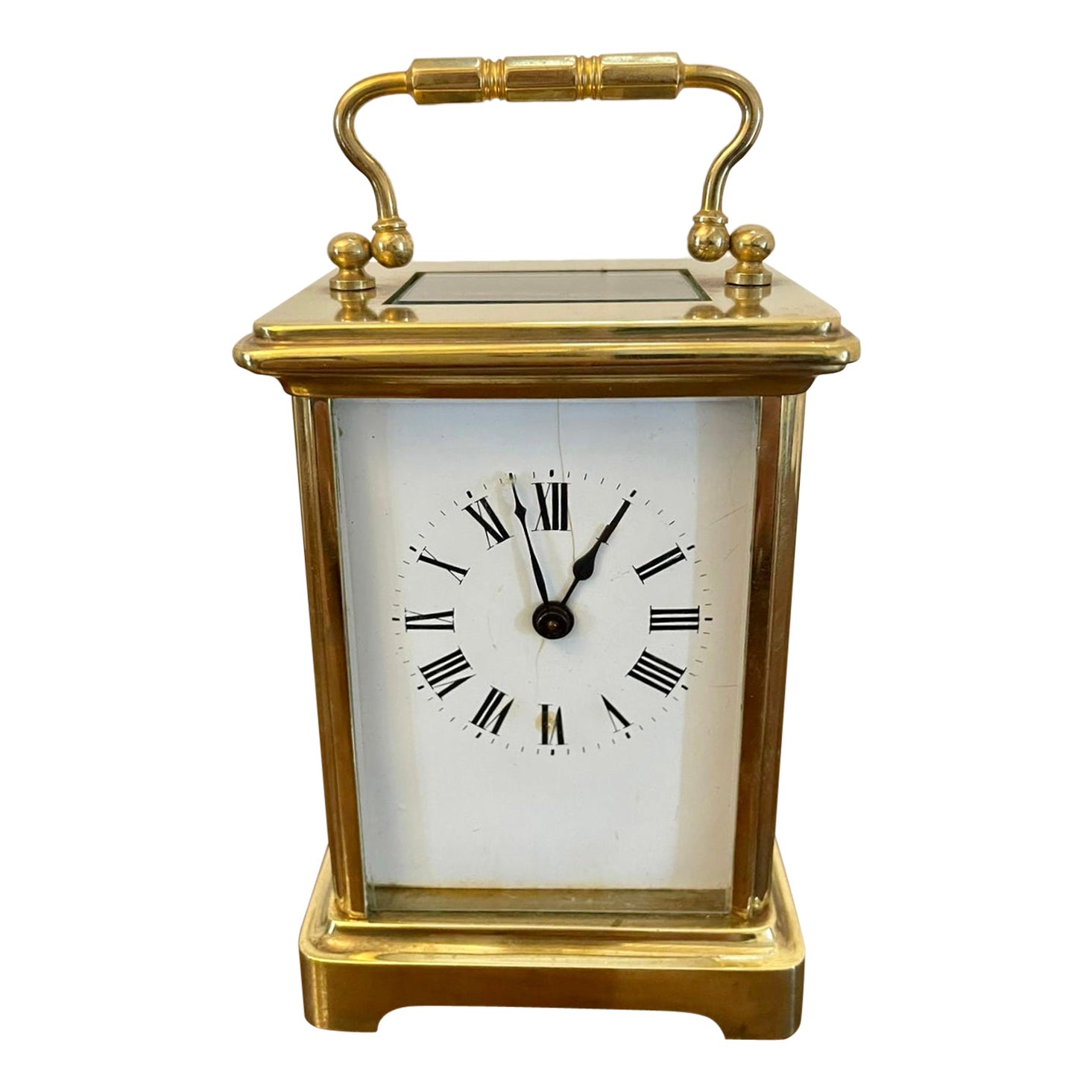 Antique Victorian Quality Brass Carriage Clock  For Sale