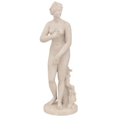 Antique Italian 19th Century White Carrara Marble Statue Of Venus De Medici
