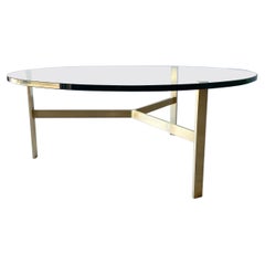 Mesa baja de latón moderna de mediados de siglo