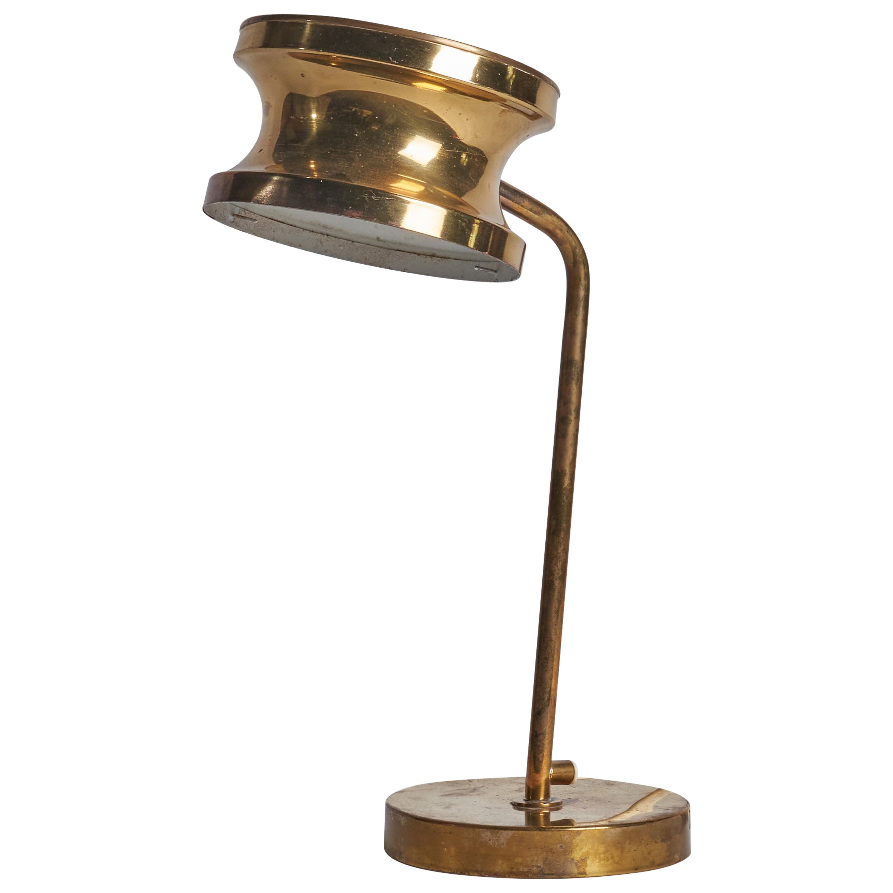 Tyringe Konsthantverk, Table Lamp, Brass, Sweden, 1970s