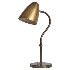 Danish Designer, Table Lamp, Brass, Denmark, 1930s