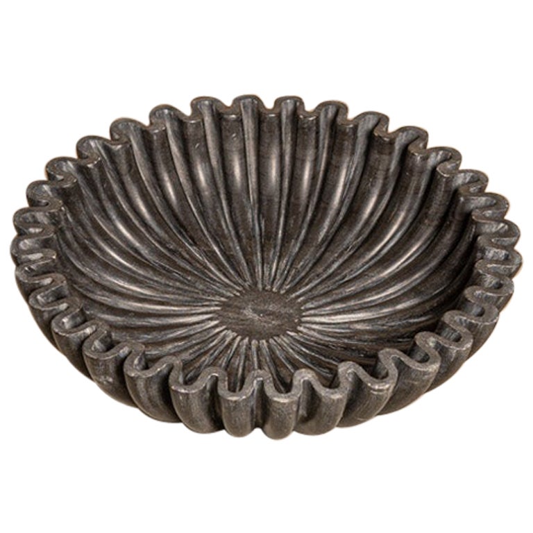 Lotuso Black Marble Decorative Bowl by Simone & Marcel For Sale