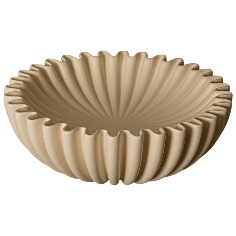 Lotuso Ecru Ceramic Decorative Bowl by Simone & Marcel For Sale
