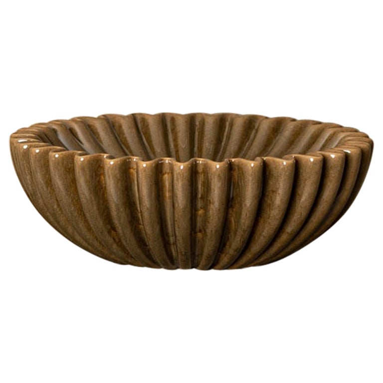 Lotuso Green Ceramic Decorative Bowl by Simone & Marcel For Sale