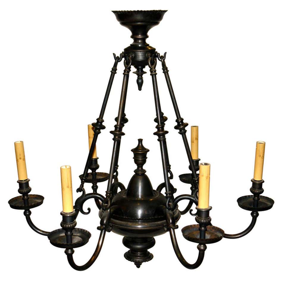 Antique Chandelier. Dutch Bronze Chandelier For Sale at 1stDibs ...
