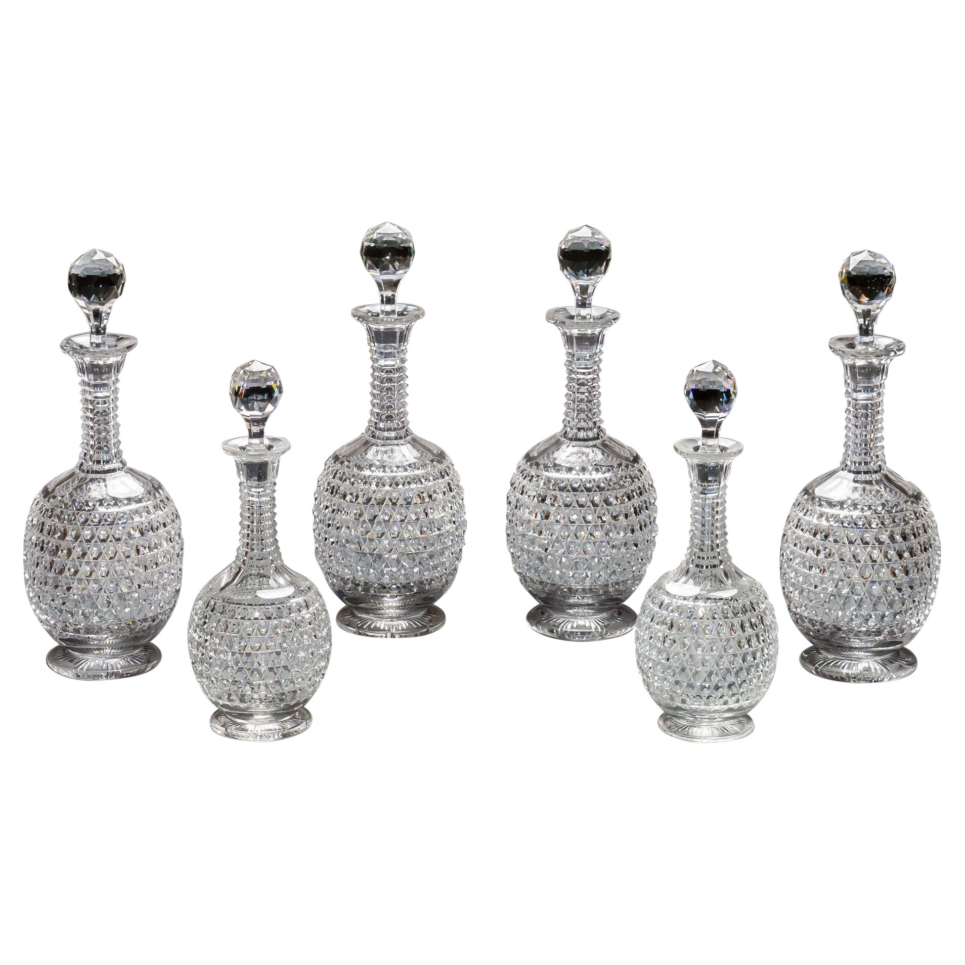 An Elaborately Cut Suite Of Decanter For Sale