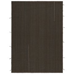 Rug & Kilim's Contemporary Kilim in Brown, with Beige Accents (Kilim contemporain en brun avec des accents beiges)