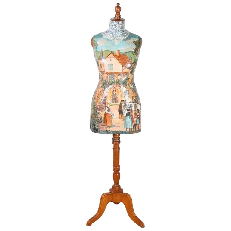 Bemalte Mannequin-Kleidform, Vintage im Angebot