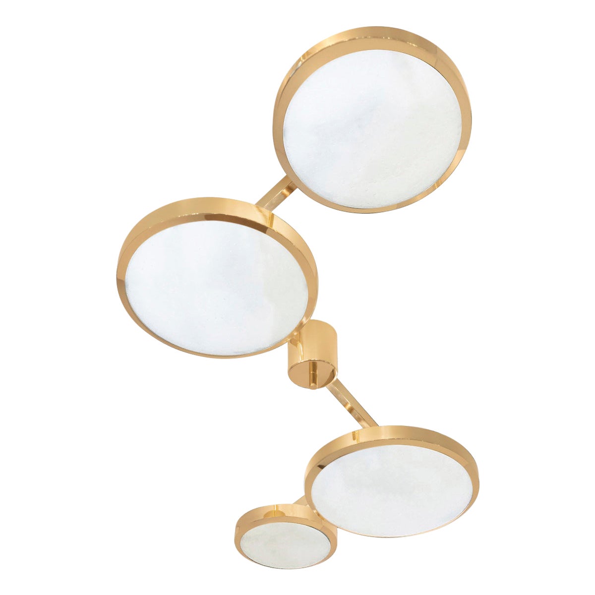 Quattro Ceiling Light by Gaspare Asaro-Polished Brass Finish