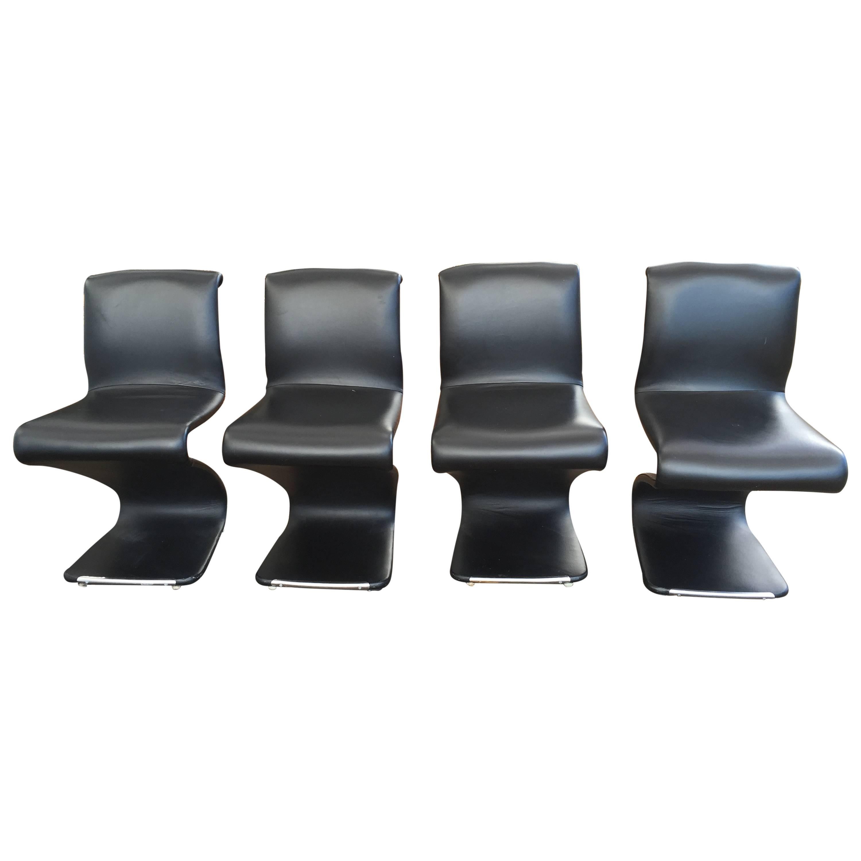 Set of Four Z Chairs For Sale