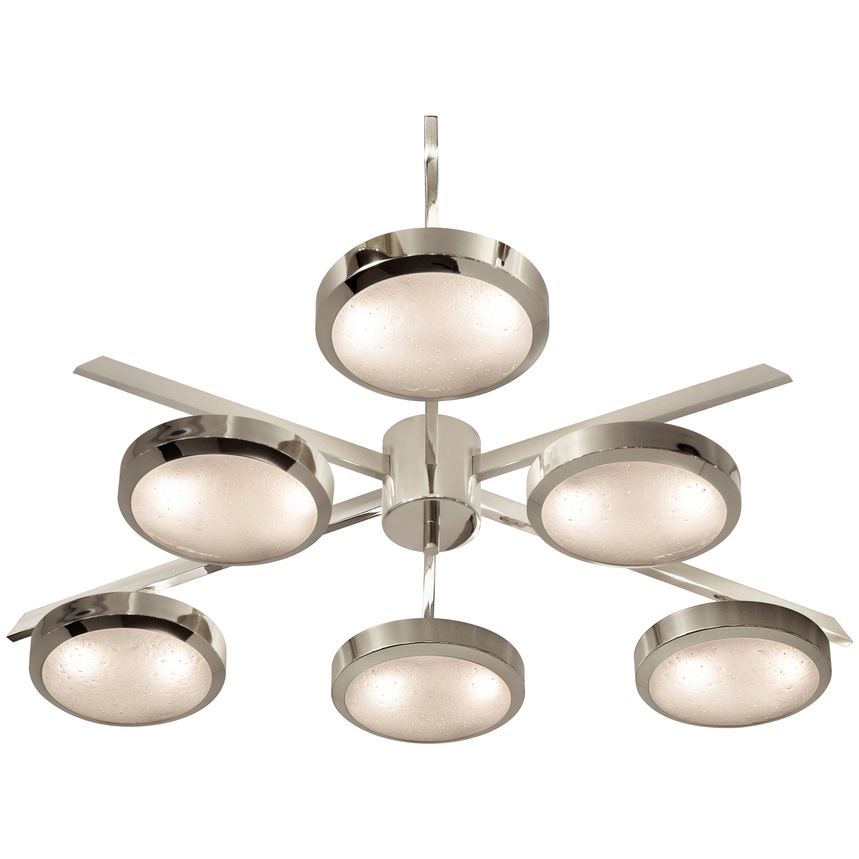 Sei Ceiling Light by Gaspare Asaro-Polished Nickel Finish