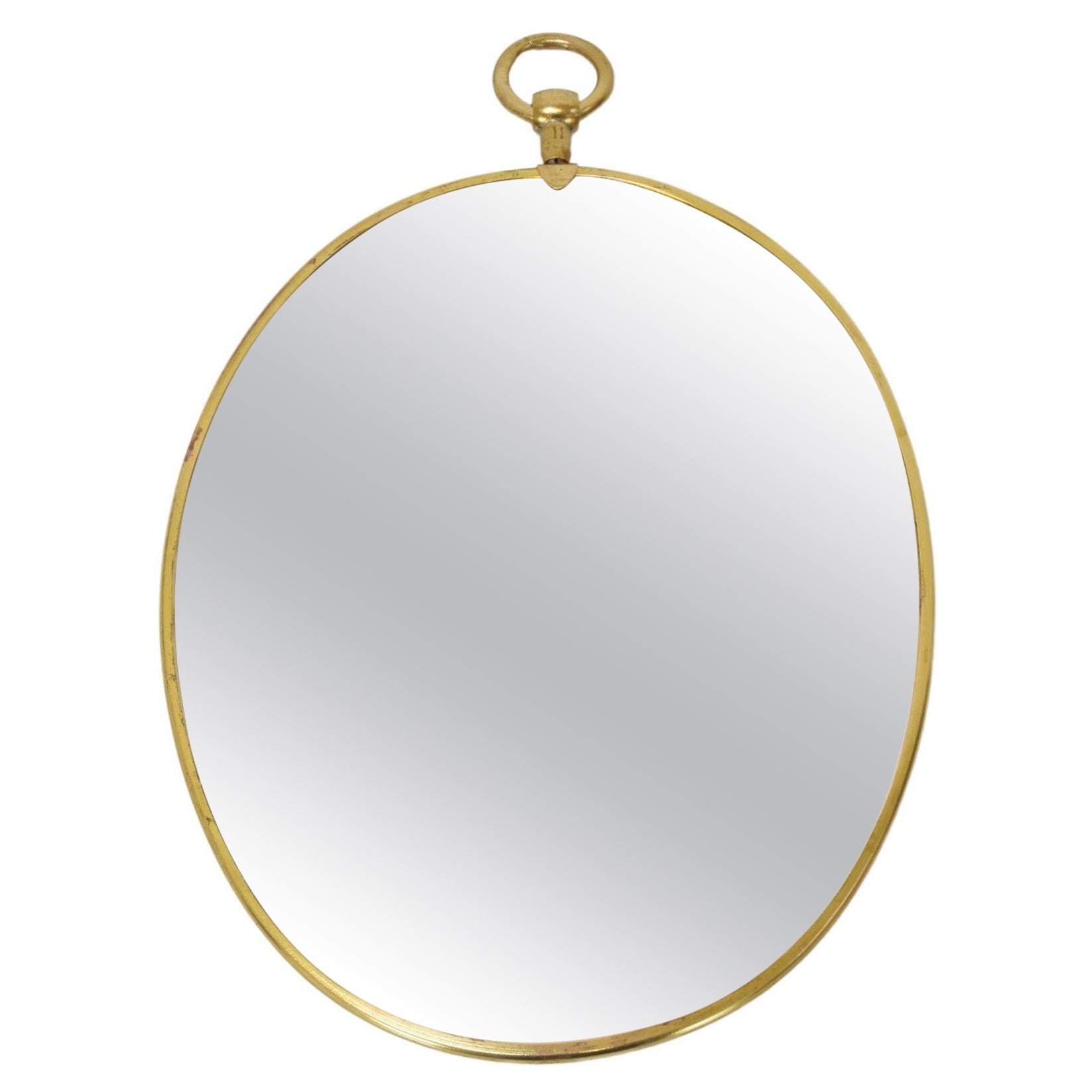 Mid-century Brass Wall Mirror, 1960's.  For Sale