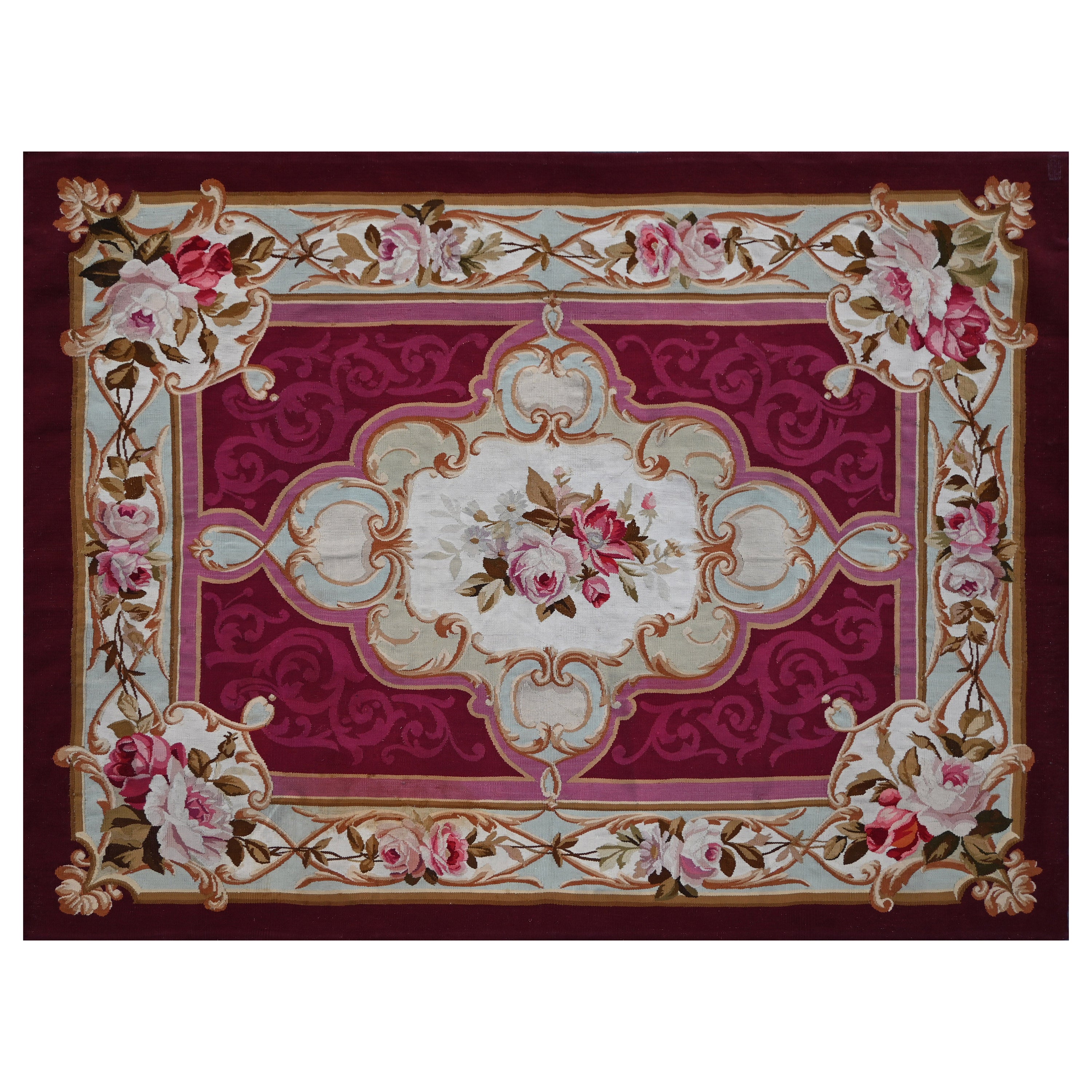 Large and Ornate 19th Century French Aubusson Rug For Sale at 1stDibs