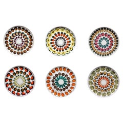 Piero Fornasetti Porcelain Plates, Giostra di Frutta (Merry-go-Round of Fruit)