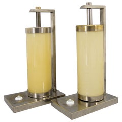 Set of Two Bauhaus / Functionalist Table or Bedside Lamps, 1930s