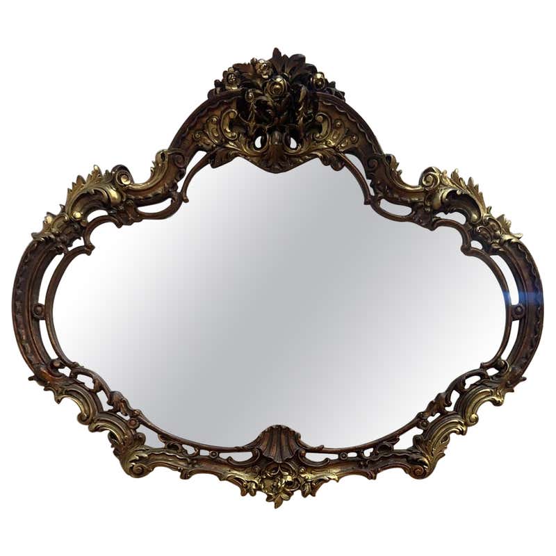 Rococo Revival Parcel Gilded Mirror For Sale at 1stDibs
