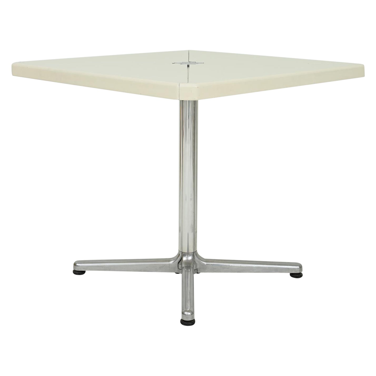 1970s Aluminum Cream Plano Folding Table by Giancarlo Piretti for Castelli