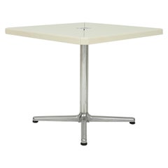 Retro 1970s Aluminum Cream Plano Folding Table by Giancarlo Piretti for Castelli