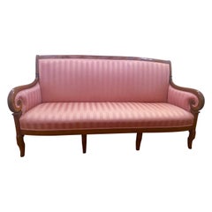 Antico divano in noce epoca Restaurazione, Francia 1830