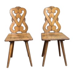 Vintage Pair of brutalist chairs