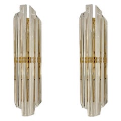 Venini Wall Lighting Glass Murano Pair, Italy 1980