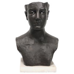 Bronze Bust on Marble