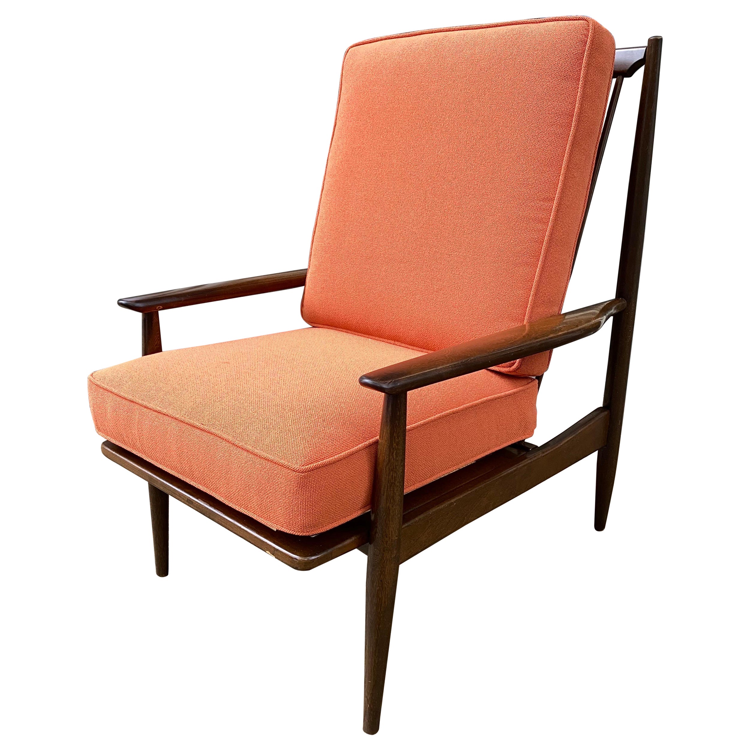 Offener Sessel mit hoher Rückenlehne, 1960er Jahre, möglicherweise Selig