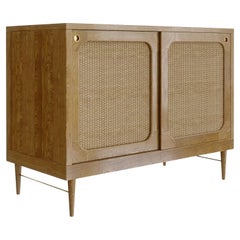 Sanders Sideboard by Lind + Almond in Natural Oak and Rattan (Small)