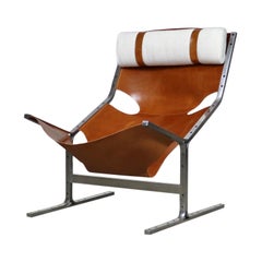 Pierre Thielen Lounge Chair In Cognac Leather, Metz & Co, 1960s