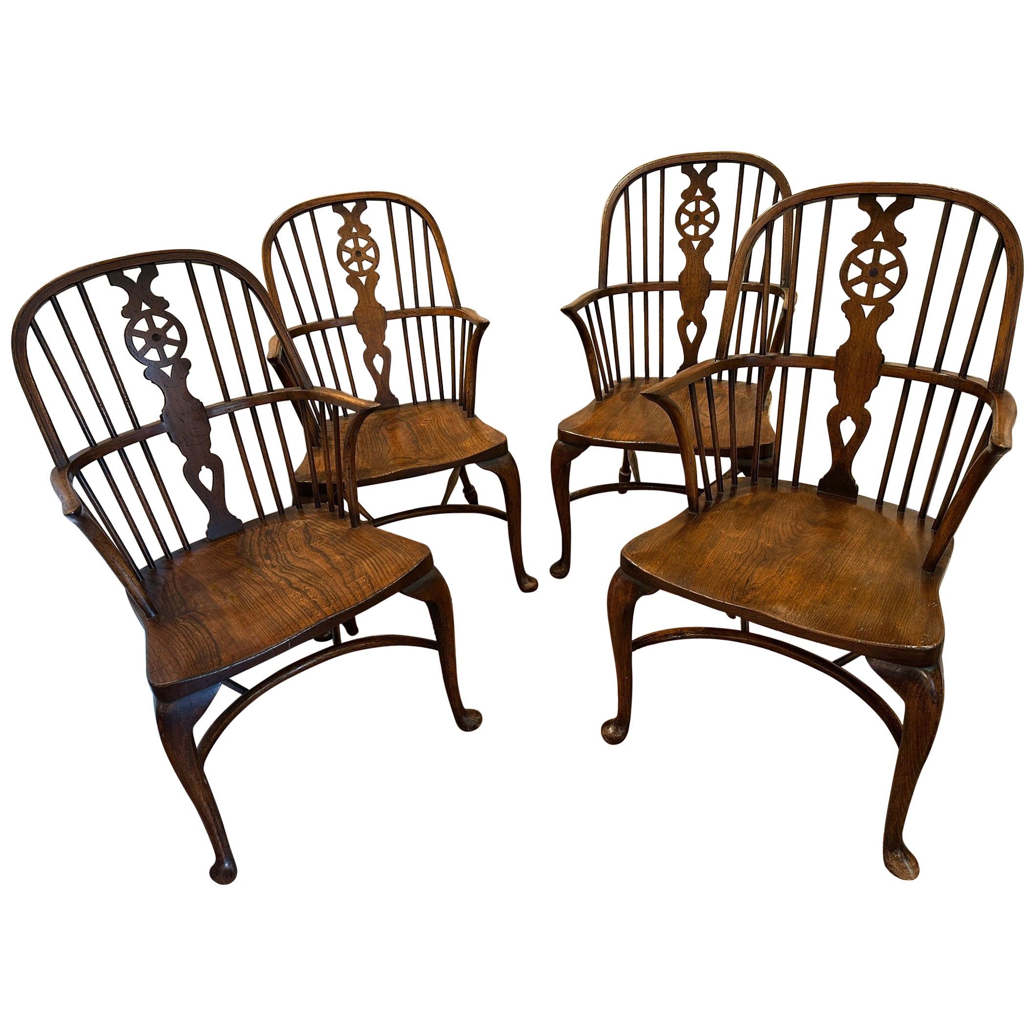 Glenister Windsor Arm Chairs, Set 2 For Sale