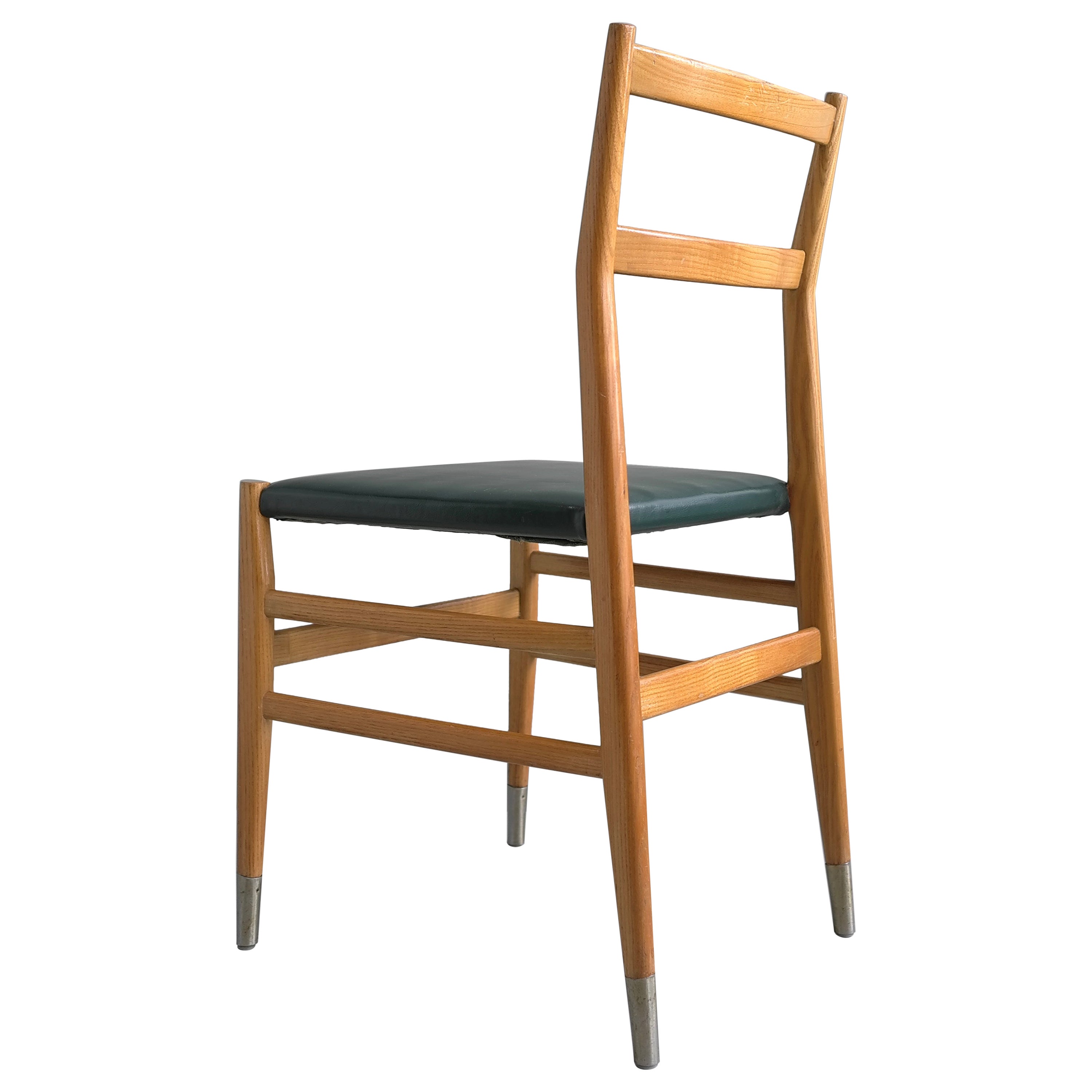 Gio Ponti "The Piazza Eindhoven, 1968" Rare Edition Chair with Metal End Caps For Sale