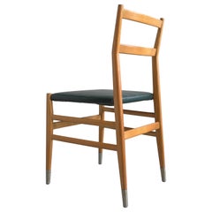 Gio Ponti "The Piazza Eindhoven, 1968" Rare Edition Chair with Metal End Caps