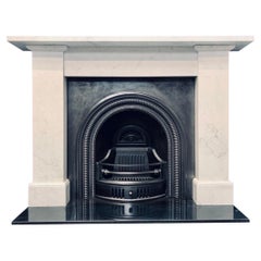 Vintage A 19th Century Victorian Scottish Carrara Marble Fireplace Surround.