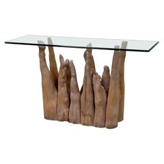 Cypress Knee Console Table