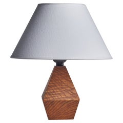 Schwedische Designerin, Tischlampe, Kiefernholz, Schweden, 1960er Jahre