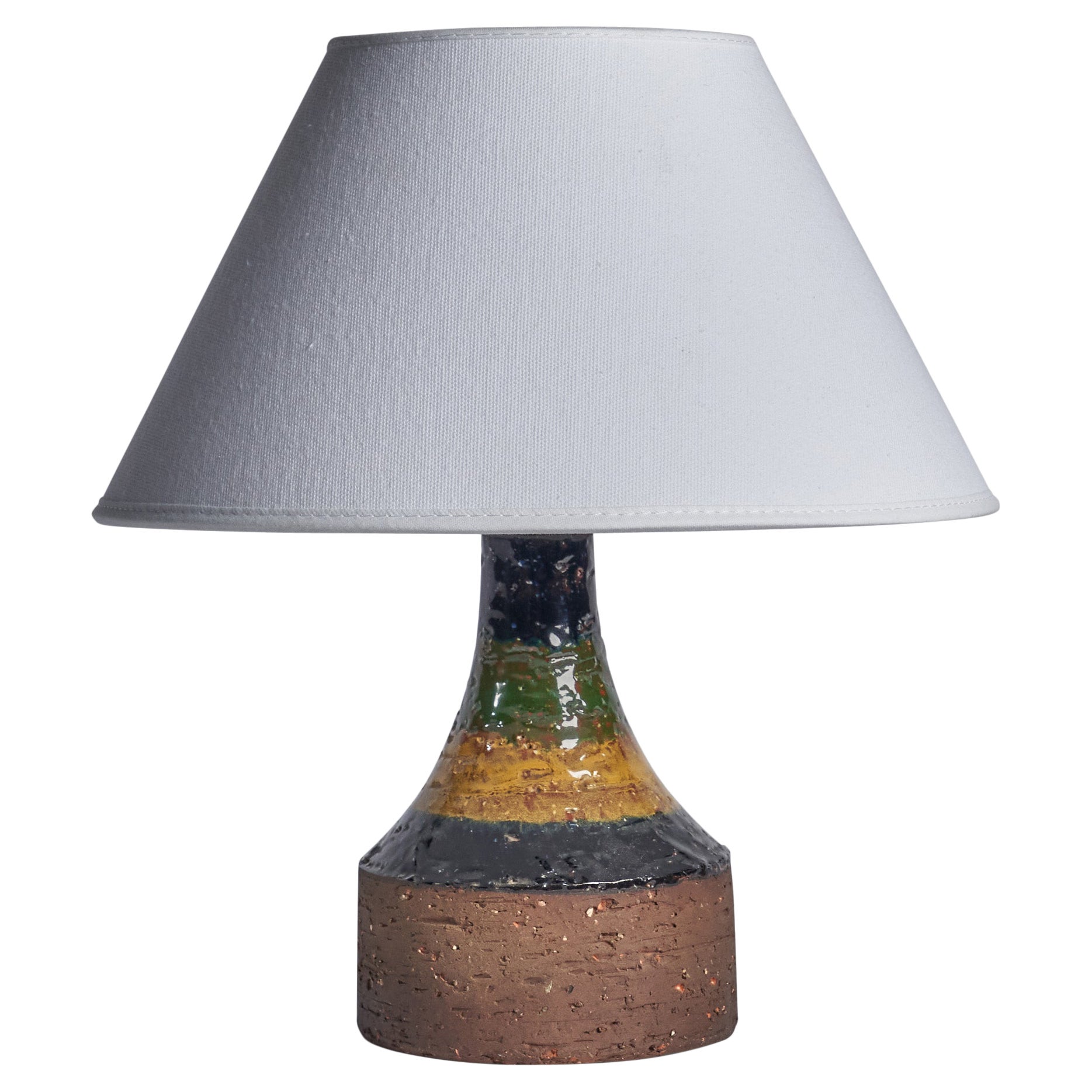 Laholm Keramik, Tischlampe, Steingut, Schweden, 1960er Jahre