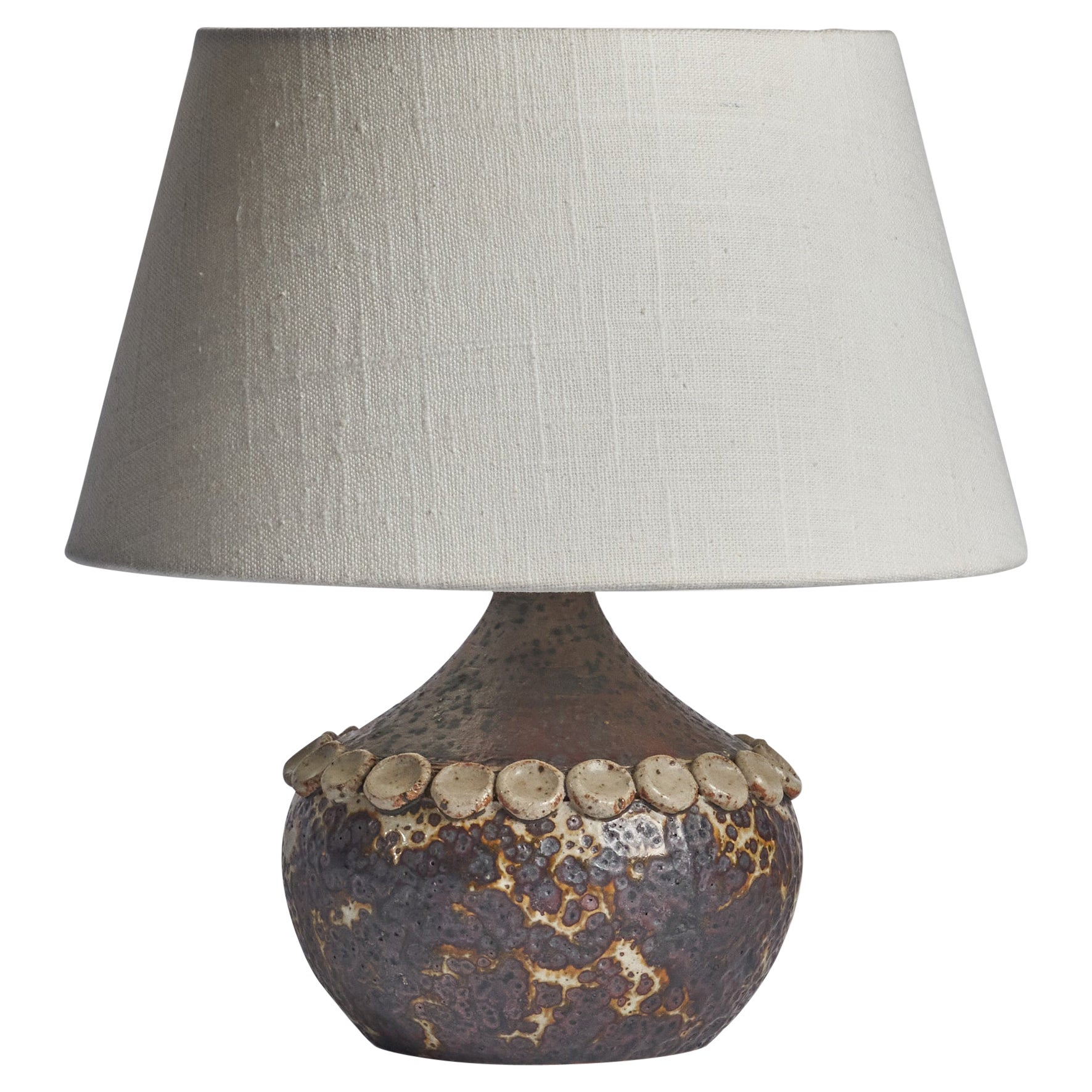 Claes Thell, Tischlampe, Steingut, Schweden, 1970er Jahre