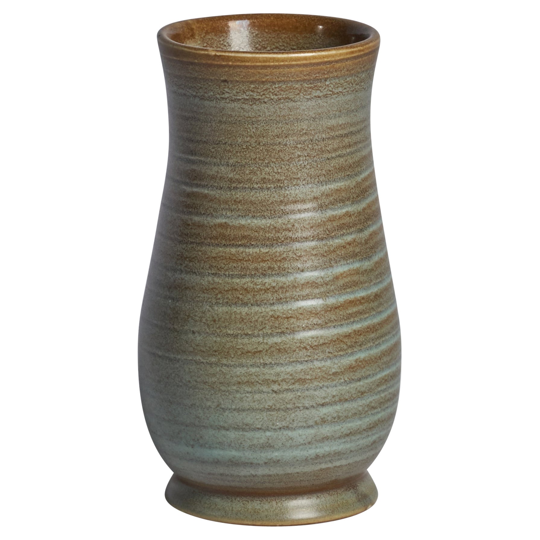 Ewald Dahlskog, Vase, Steingut, Schweden, 1930er Jahre