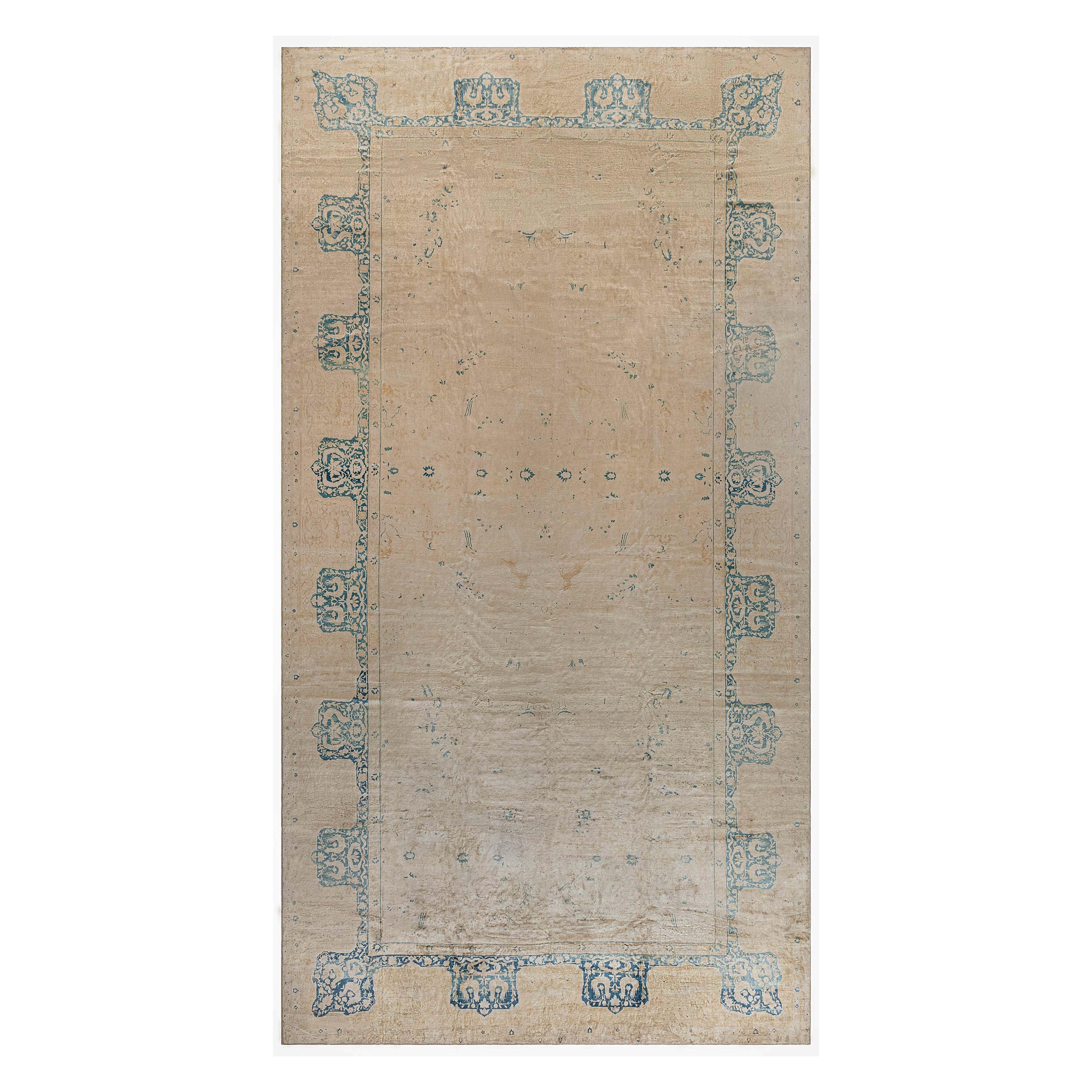 Tapis indien vintage fait main en vente