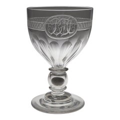 Georgian Glass Coin Goblet c1825