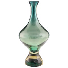 Seguso Sommerso Glass Bottle Vase c1965