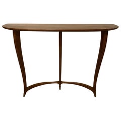 Italian 1950s Red Walnut Console Table Ulrich Guglielmo Designer