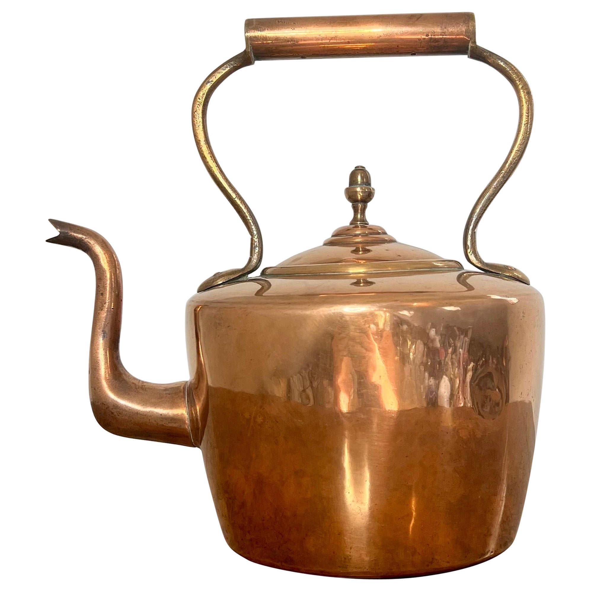Quality antique George III copper kettle 
