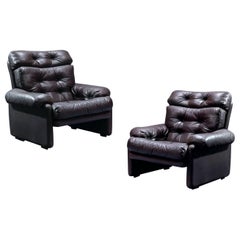 Extremely Comfortable Pair of Armchairs by Afra e Tobia Scarpa Italy 70'
