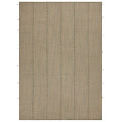 Rug & Kilim’s Contemporary Kilim in Brown with Beige Accents