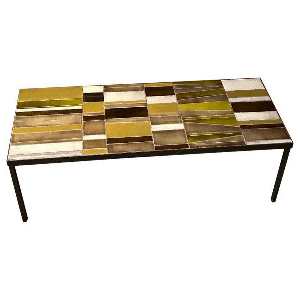 Ceramic Coffee Table by Roger Capron, France, 1960s For Sale