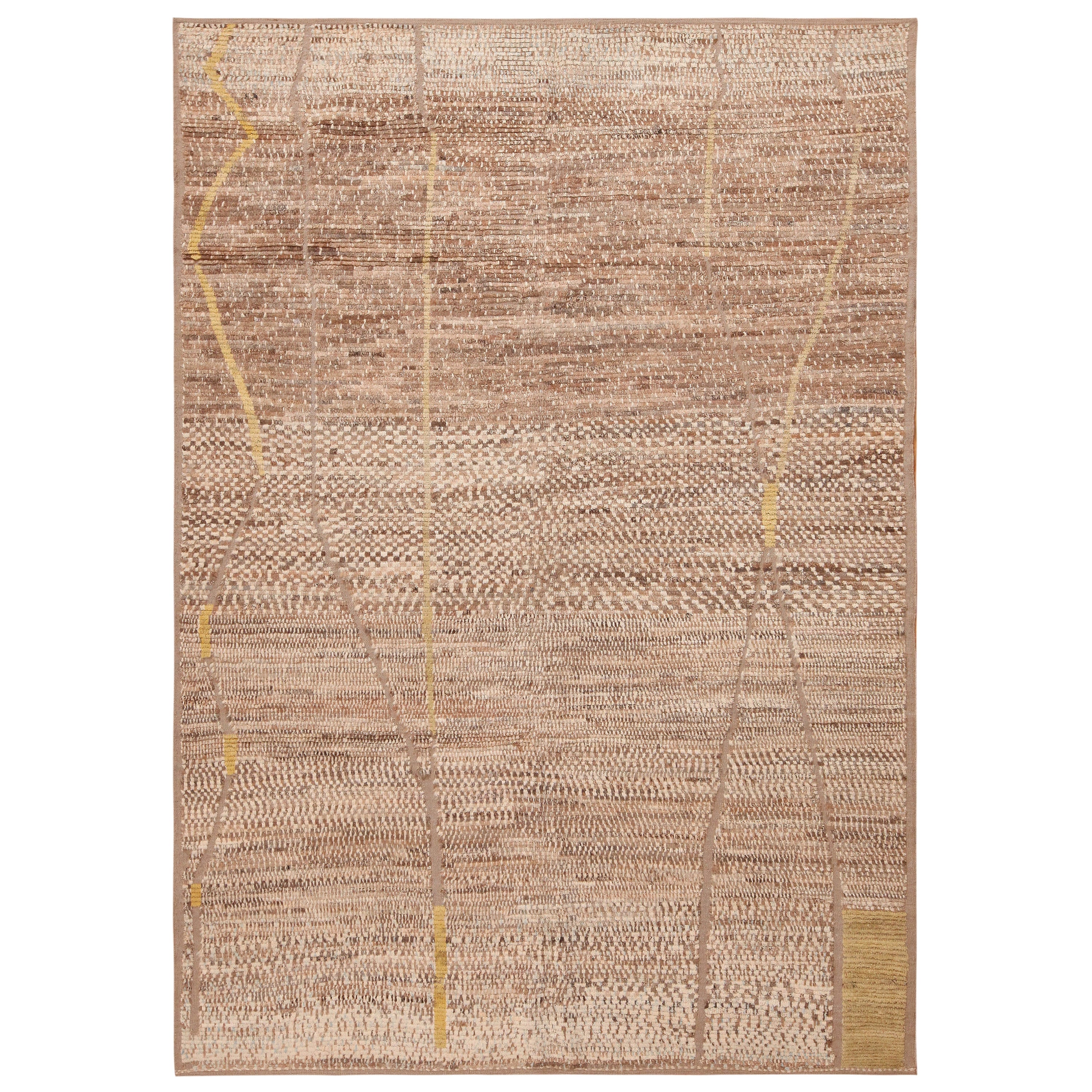 Nazmiyal Collection Modern Contemporary Rug. 6 ft 4 in x 9 ft 5 in For Sale