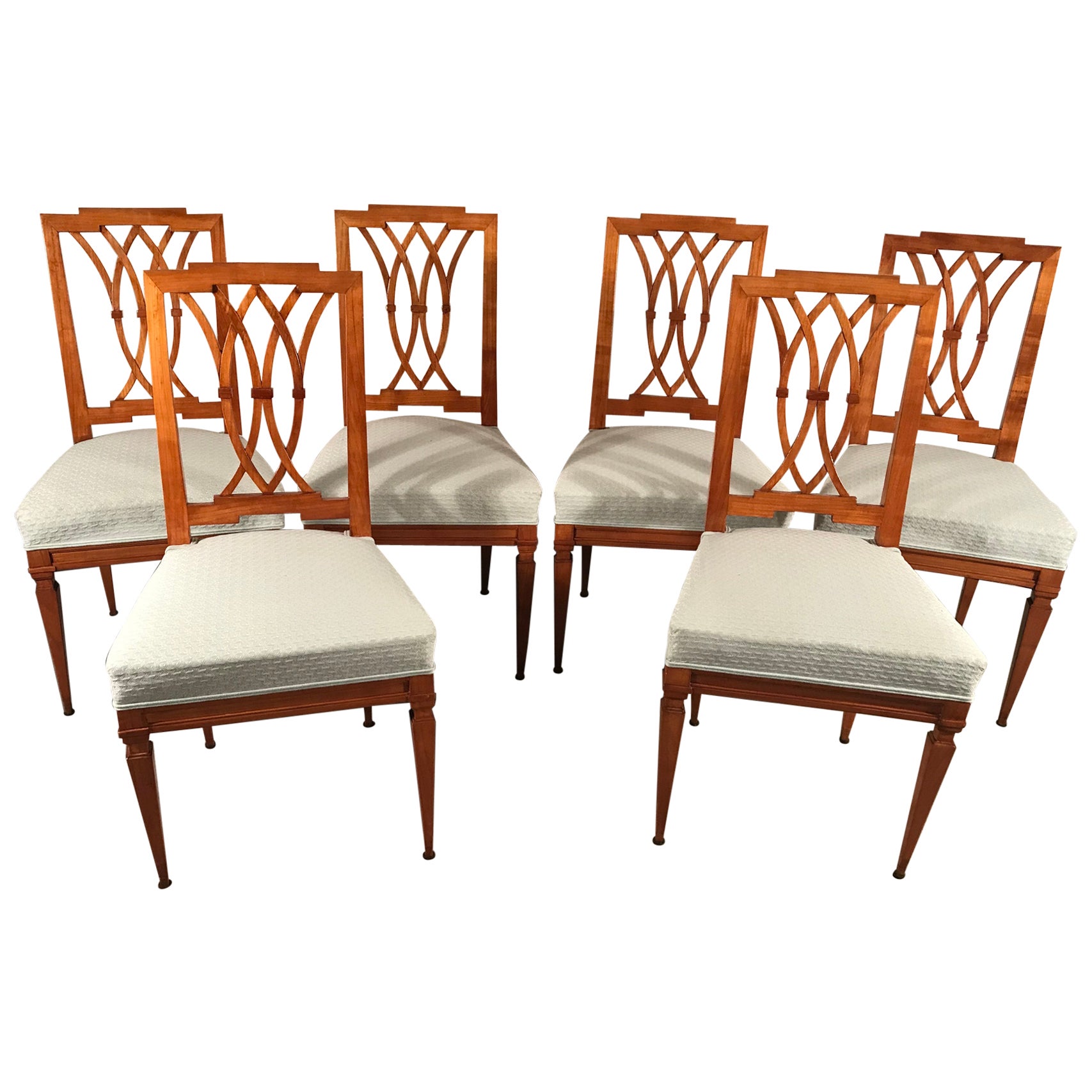 Set of Six Neoclassical Chairs, Germany around 1810 For Sale