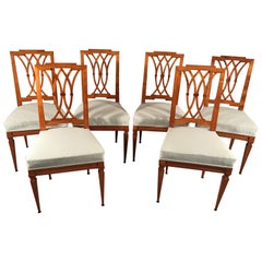 Set di sei sedie neoclassiche, Germania, 1810 circa
