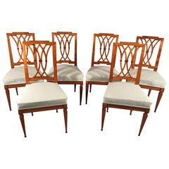 Set of Six Neoclassical Chairs, Germany around 1810